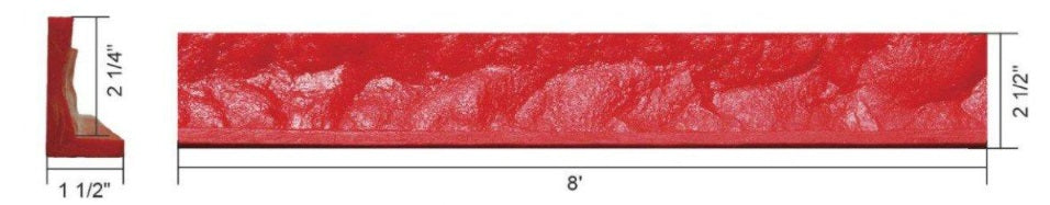 2 1/4" x 8' Cantilevered Form Liner