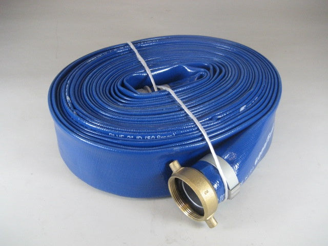 2" x 50' Discharge Hose, Blue PVC