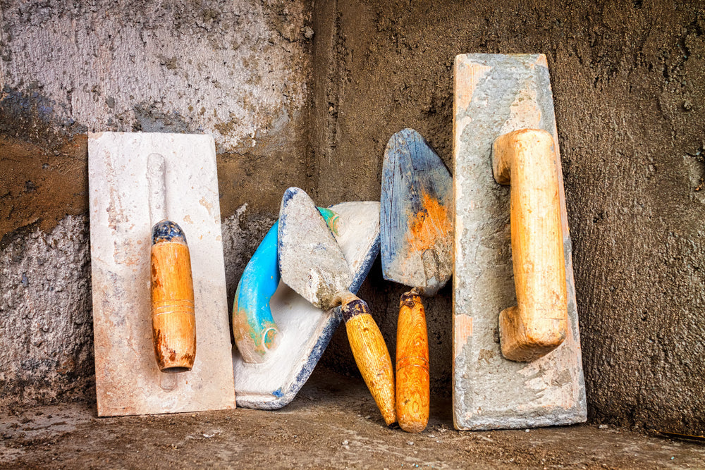 Different masonry tools.